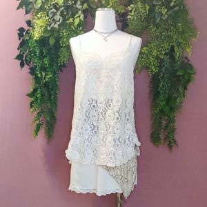 Adonna Pearl Lace Butterfly Cami